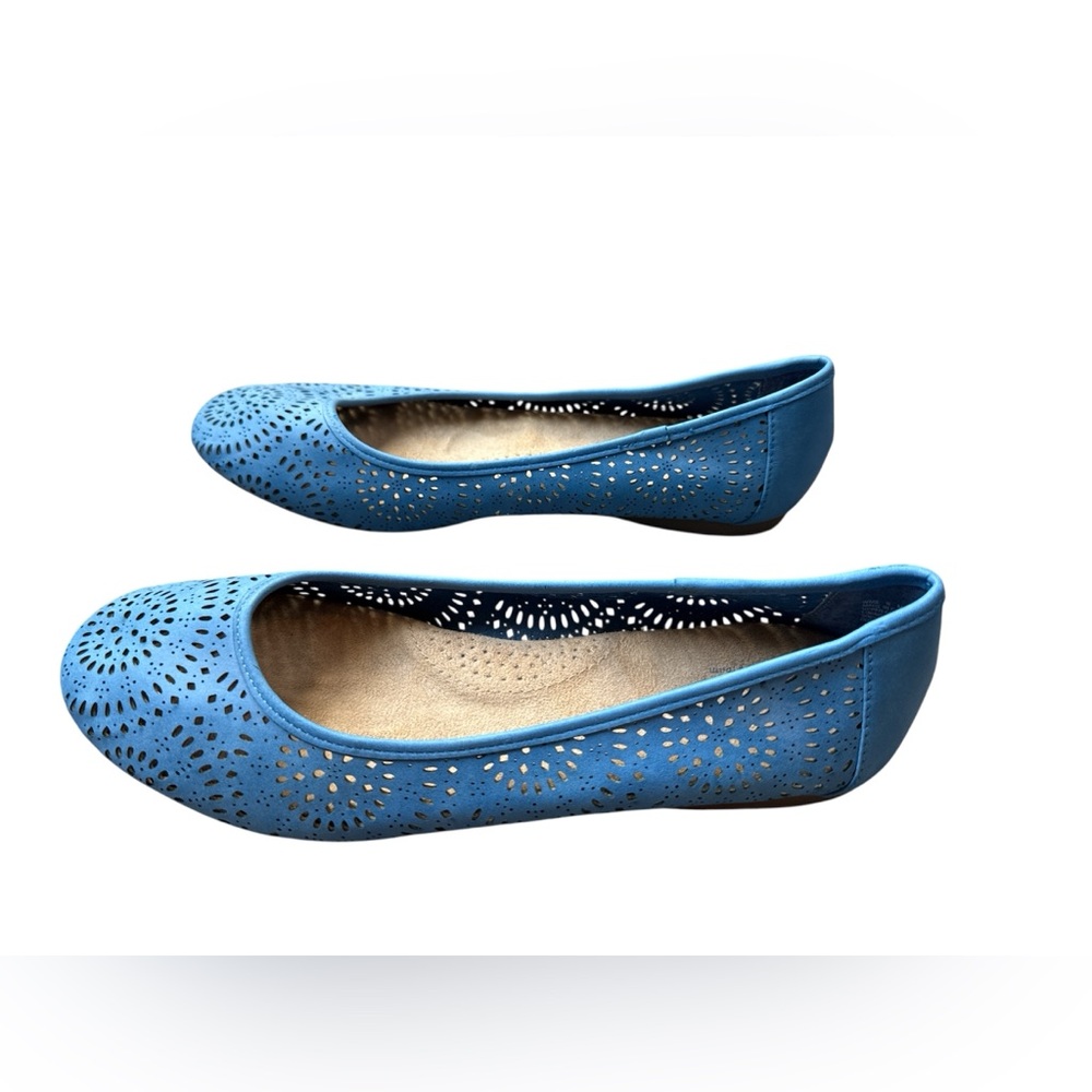 Sonoma Women's Blue Perforated Memory Foam Flats